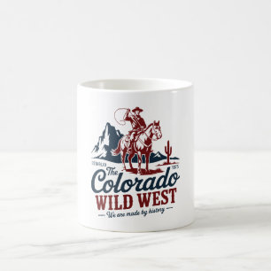 Colorado Wild West Cowboy Vintage-Illustration Kaffeetasse