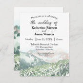 Colorado Wildblumen Berge Sommer Wasserfarbe Einladung (Vorne/Hinten)