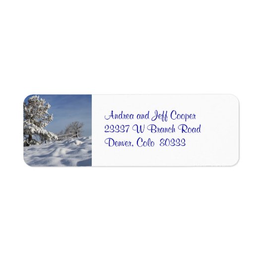 Colorado Winter Return Address Label (Vorne)