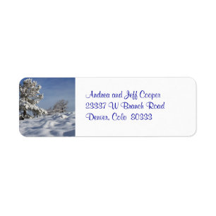 Colorado-Winter-Rücksendeadresse-Aufkleber