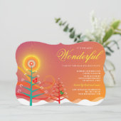 Colorado Winter Wonderland Feierlichkeiten Einladung (Stehend Vorderseite)