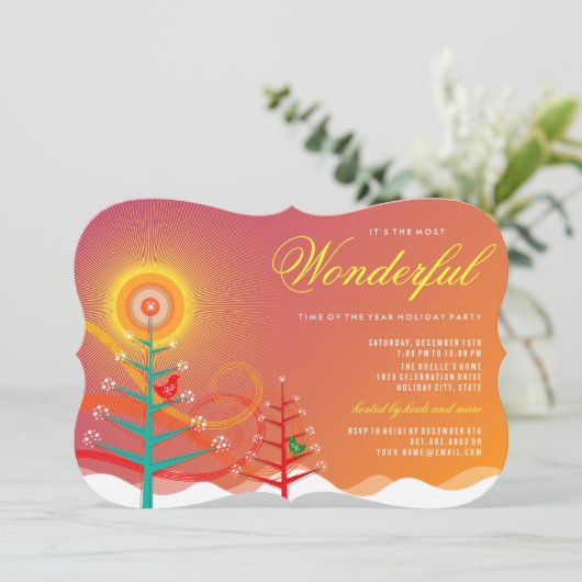 Colorado Winter Wonderland Feierlichkeiten Einladung (Stehend Vorderseite)