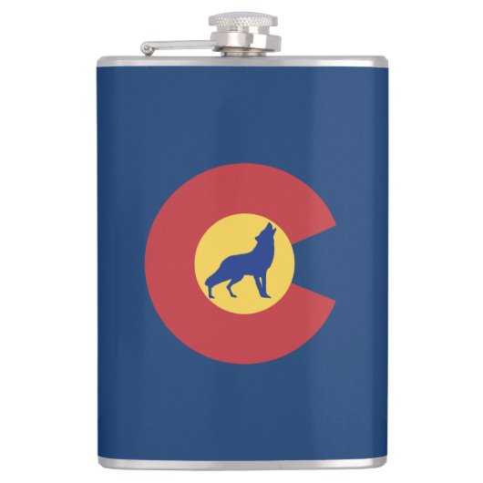 Colorado Wolf Flachmann (Vorderseite)