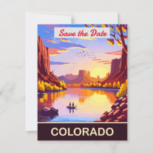 Colorado-Wüsten-Canyon-Fluss-Hochzeits-Einladung Save The Date