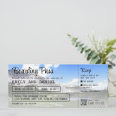 Colorado Ziel Boarding Pass Hochzeit Einladung (Stehend Vorderseite)