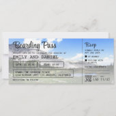 Colorado Ziel Boarding Pass Hochzeit Einladung (Vorderseite)