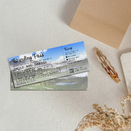 Colorado Ziel Boarding Pass Hochzeit Einladung