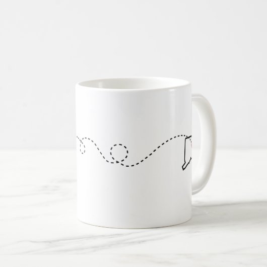 Colorado zu Connecticut - Heart2Heart Kaffeetasse (VorderseiteRechts)