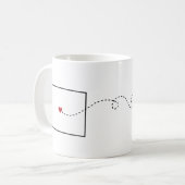 Colorado zu Connecticut - Heart2Heart Kaffeetasse (Vorderseite Links)
