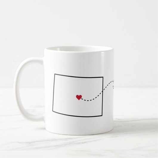 Colorado zu Indiana - Heart2Heart Kaffeetasse (Links)