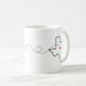 Colorado zu Texas - Heart2Heart Kaffeetasse (VorderseiteRechts)