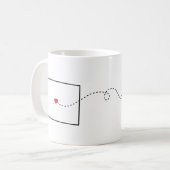 Colorado zu Texas - Heart2Heart Kaffeetasse (Vorderseite Links)