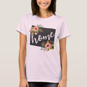 Colorado Zuhause Chalkboard Blume Staat T-Shirt