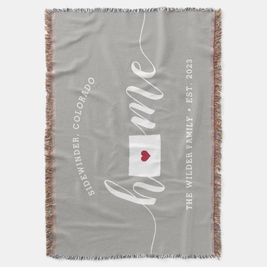 Colorado Zuhause Staat Personalisiert Rustikal Decke (Vorderseite Vertikal)