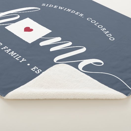 Colorado Zuhause Staaten Personalisiert Sherpadecke (3/4)