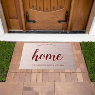 Colorado Zuhause Staaten Slate Pink Personalisiert Fußmatte