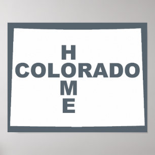 Colorado Zuhause Weg Vom Staat Plakat Schild