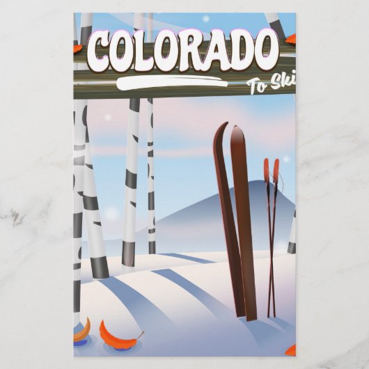 Colorado zum Ski! Briefpapier (Vorderseite)