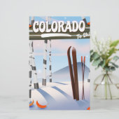 Colorado zum Ski! Briefpapier (Stehend Vorderseite)