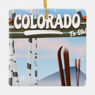 Colorado zum Ski! Keramikornament