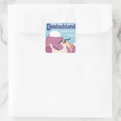 Colorado zum Ski! Quadratischer Aufkleber (Tasche)