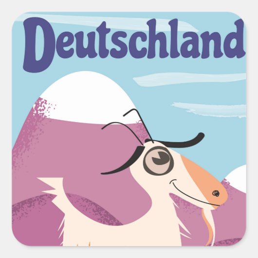Colorado zum Ski! Quadratischer Aufkleber (Vorderseite)
