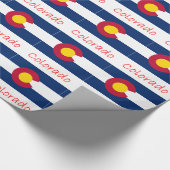 Coloradoflagge und -name geschenkpapier (Ecke)