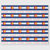 Coloradoflagge und -name geschenkpapier (Flach)