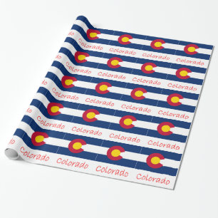 Coloradoflagge und -name geschenkpapier