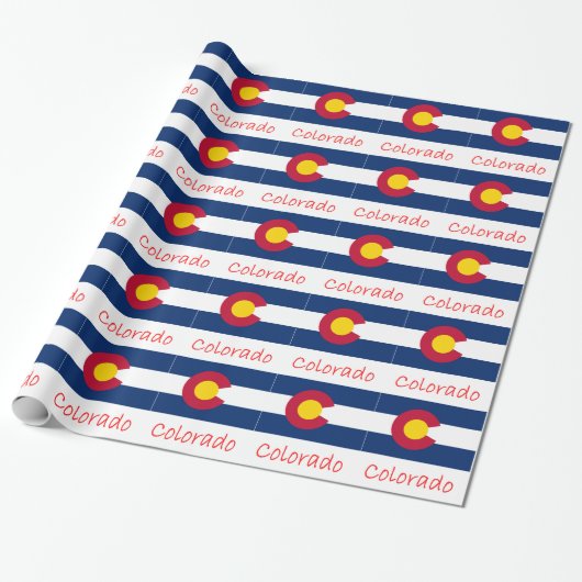 Coloradoflagge und -name geschenkpapier (Ungerollt)