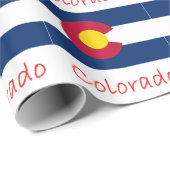 Coloradoflagge und -name geschenkpapier (Rolleneckpunkt)