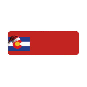 Coloradoflagge und -Weihnachtsmannmütze