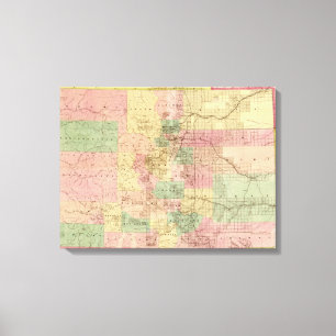 ColoradoPanoramic MapColorado Leinwanddruck