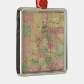 ColoradoPanoramic MapColorado Silbernes Ornament (Rechts)