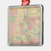 ColoradoPanoramic MapColorado Silbernes Ornament (Links)