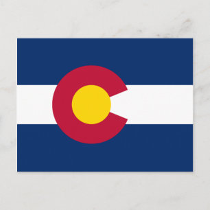 Colorados Flagge Postkarte