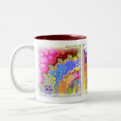 Colorama Fraktal Art Zweifarbige Tasse (Links)