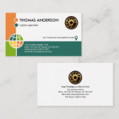 Colorate Global Corner Logistics Manager Visitenkarte (Vorne/Hinten)