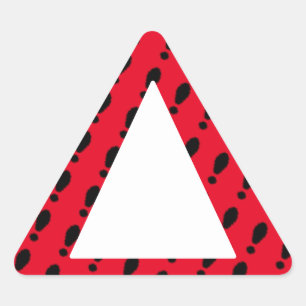 Colorblind Friendly - Red Warning Dreieckiger Aufkleber