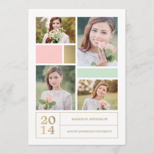 Colorblock   Abschluss-Party Einladung