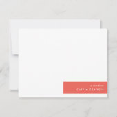 Colorblock Bold Red Modern Minimalistisch Einfach Mitteilungskarte (Vorderseite)