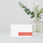 Colorblock Bold Red Modern Minimalistisch Einfach Visitenkarte (Stehend Vorderseite)