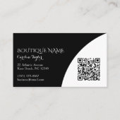 Colorblock Boutique Black QR Code Business Card Begleitkarte (Rückseite)