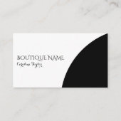 Colorblock Boutique Black QR Code Business Card Begleitkarte (Vorderseite)
