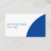 Colorblock Boutique Blue QR Code Business Card Begleitkarte (Vorderseite)