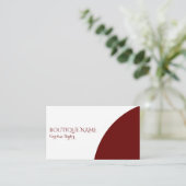 Colorblock Boutique Dark Red QR Code Business Card Begleitkarte (Stehend Vorderseite)