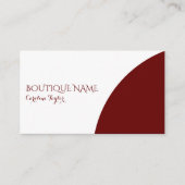 Colorblock Boutique Dark Red QR Code Business Card Begleitkarte (Vorderseite)