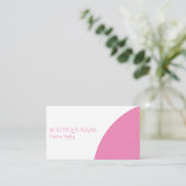 Colorblock-Boutique Rosa QR-Code-Visitenkarte Begleitkarte (Stehend Vorderseite)