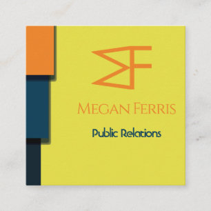 Colorblock Modern Quadratische Visitenkarte
