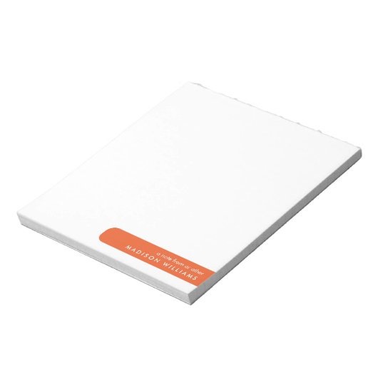 Colorblock Modernes, Minimalistisches Notizblock (Rotiert)